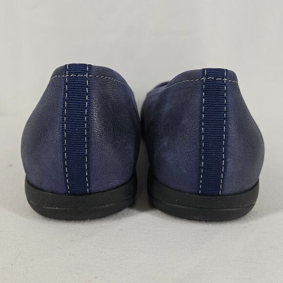 Trotters Women's Darcey Blue Leather Ballet Flats - Size 8M - Picture 6 of 12